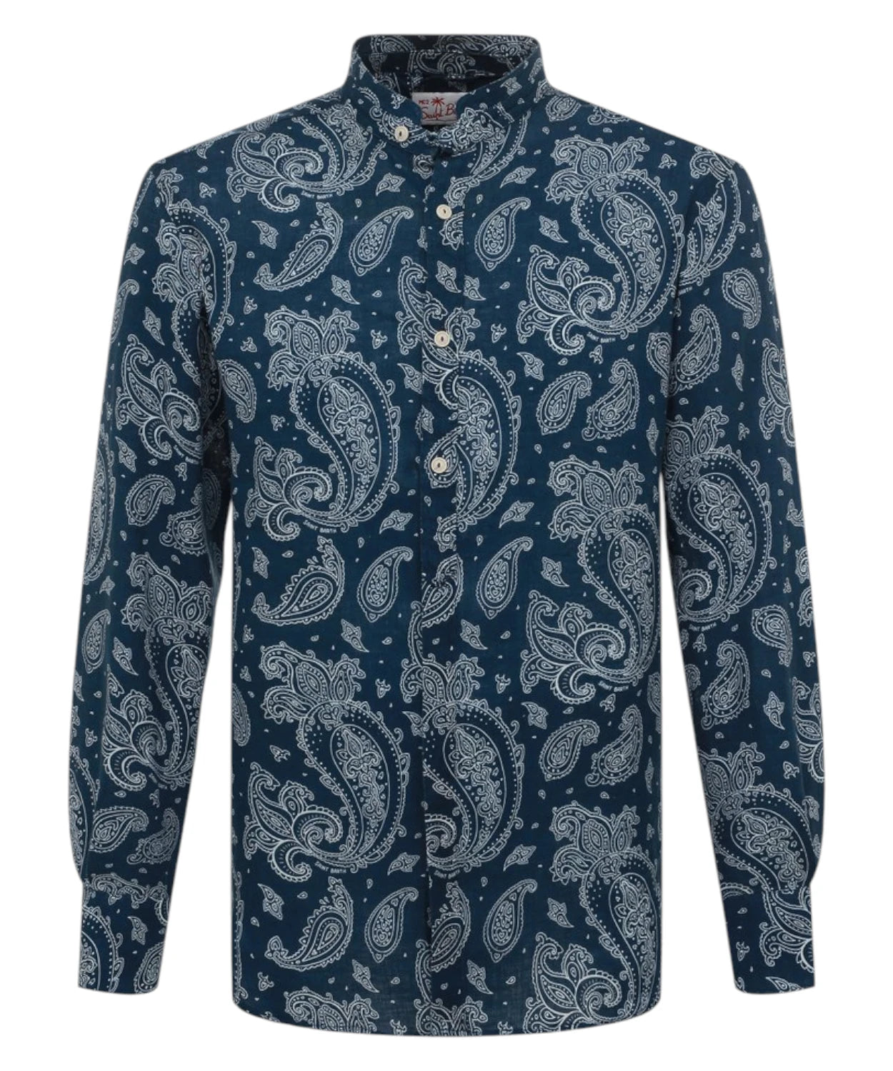 Men's Bandana Pattern Linen Shirt by MC2 Saint Barth