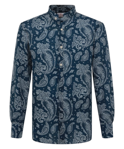 Men's Bandana Pattern Linen Shirt by MC2 Saint Barth