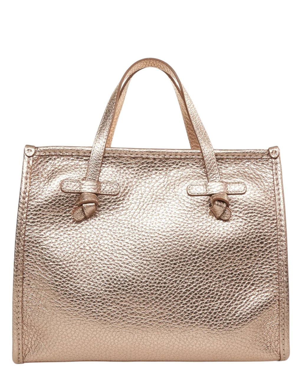 Miss Marcella 32 Gianni Chiarini Bag in Maxi Double Grain Leather with Rose Gold Shoulder Strap