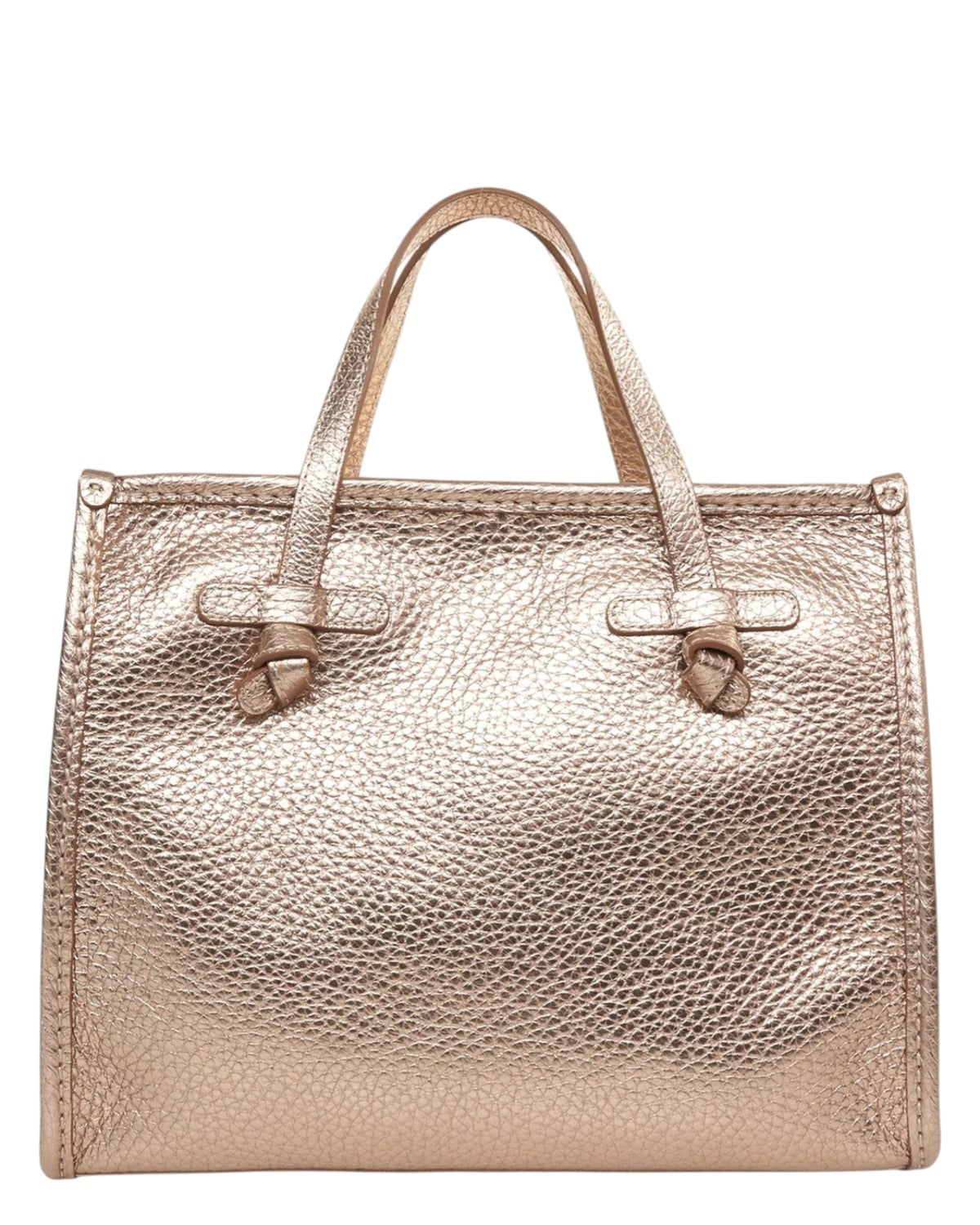 Miss Marcella 32 Gianni Chiarini Bag in Maxi Double Grain Leather with Rose Gold Shoulder Strap