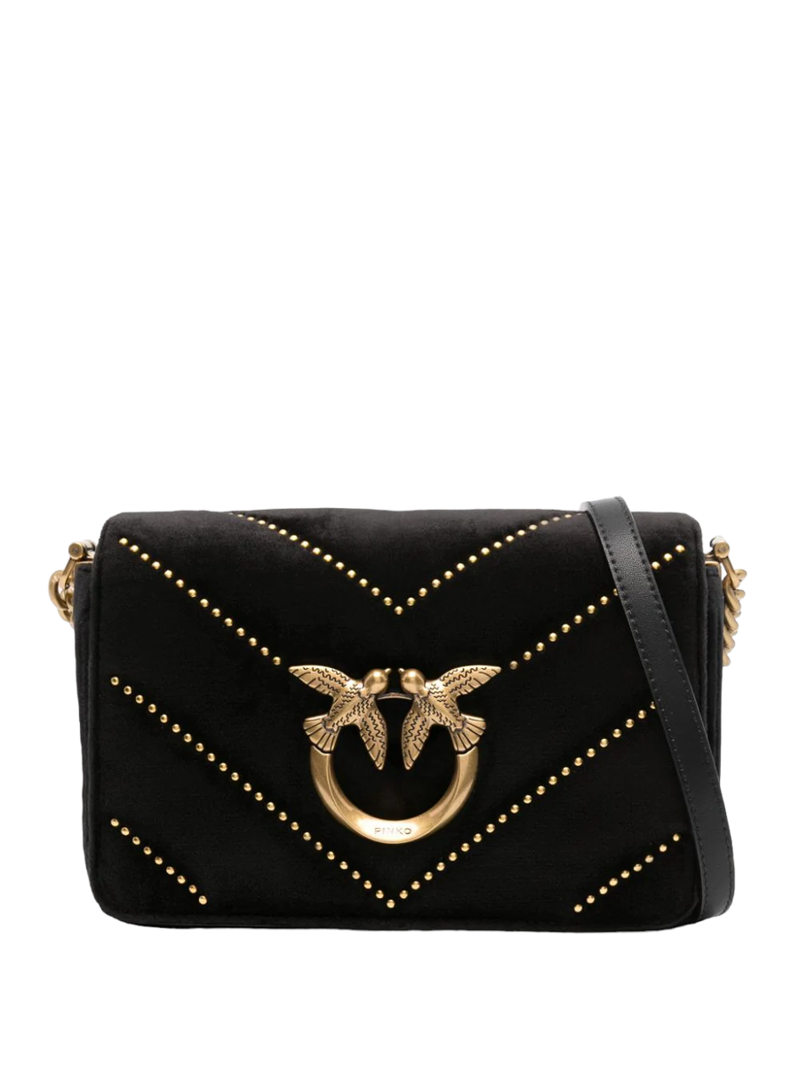 Borsa a tracolla con borchie Love Click-Pinko-Borse a spalla-Vittorio Citro Boutique