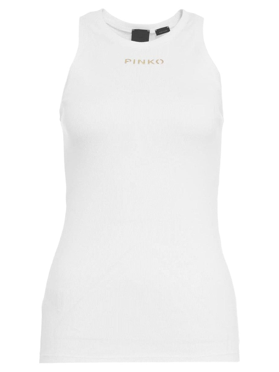 Canottiera a costine Distinto-Pinko-Top-Vittorio Citro Boutique