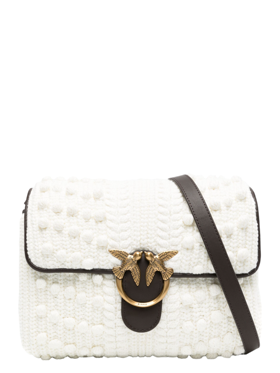 Borsa a tracolla in maglia Love Puff-Pinko-Borse a spalla-Vittorio Citro Boutique