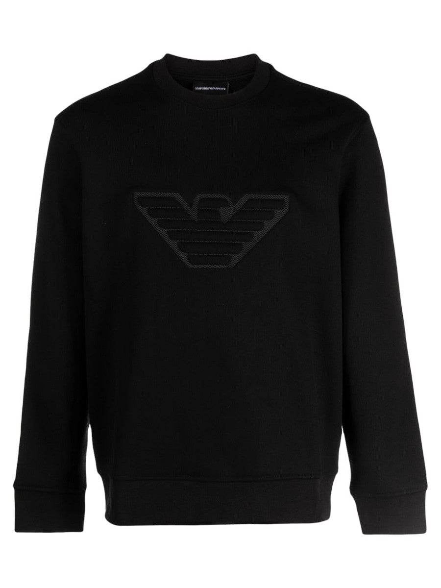 Felpa in jersey heavy con logo bombato-Emporio Armani-Felpe-Vittorio Citro Boutique