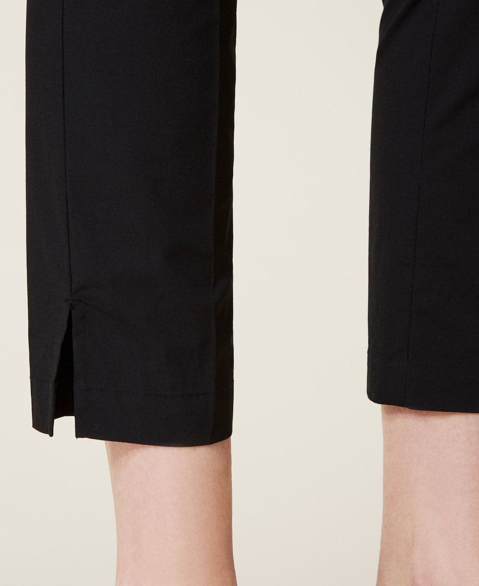 Pantaloni a sigaretta in popeline-Pantaloni-Twinset-Vittorio Citro Boutique
