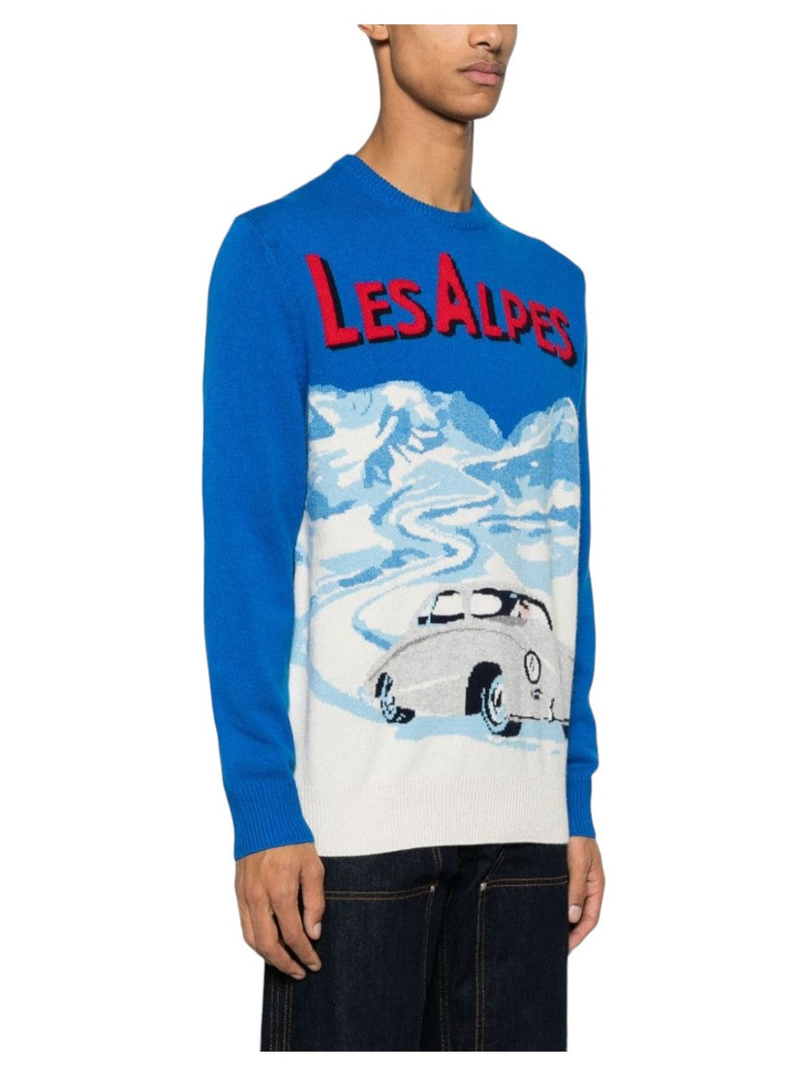 Maglione Les Alpes con intarsio-Mc2 Saint Barth-Maglieria-Vittorio Citro Boutique