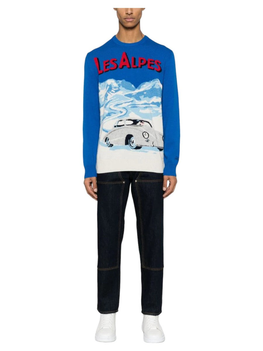Maglione Les Alpes con intarsio-Mc2 Saint Barth-Maglieria-Vittorio Citro Boutique