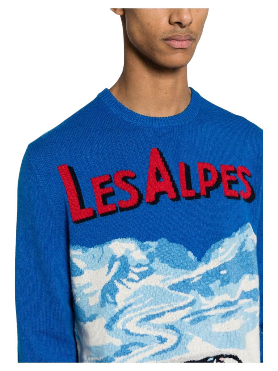 Maglione Les Alpes con intarsio-Mc2 Saint Barth-Maglieria-Vittorio Citro Boutique