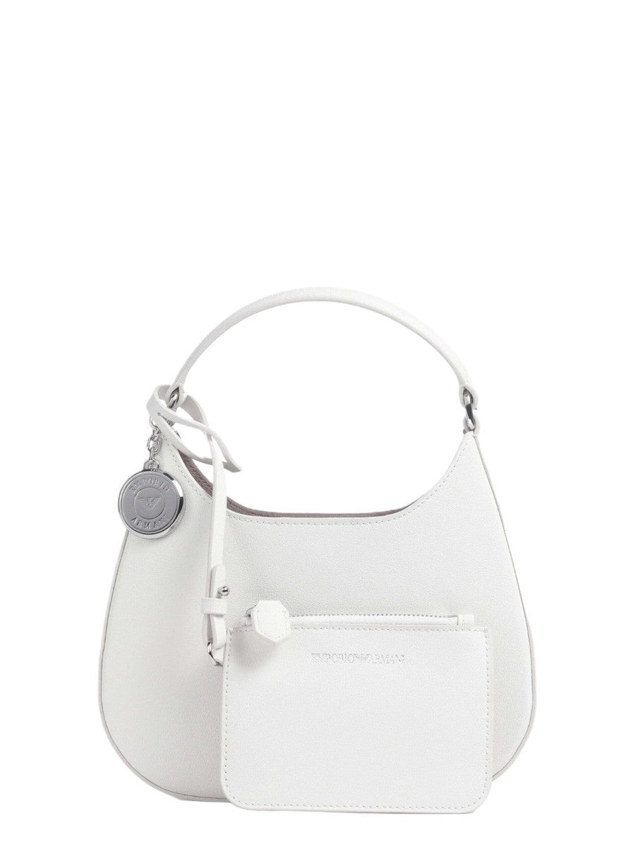 Borsa hobo a mano in pelle riciclata granata Capsule Collection-Emporio Armani-Borse a mano-Vittorio Citro Boutique