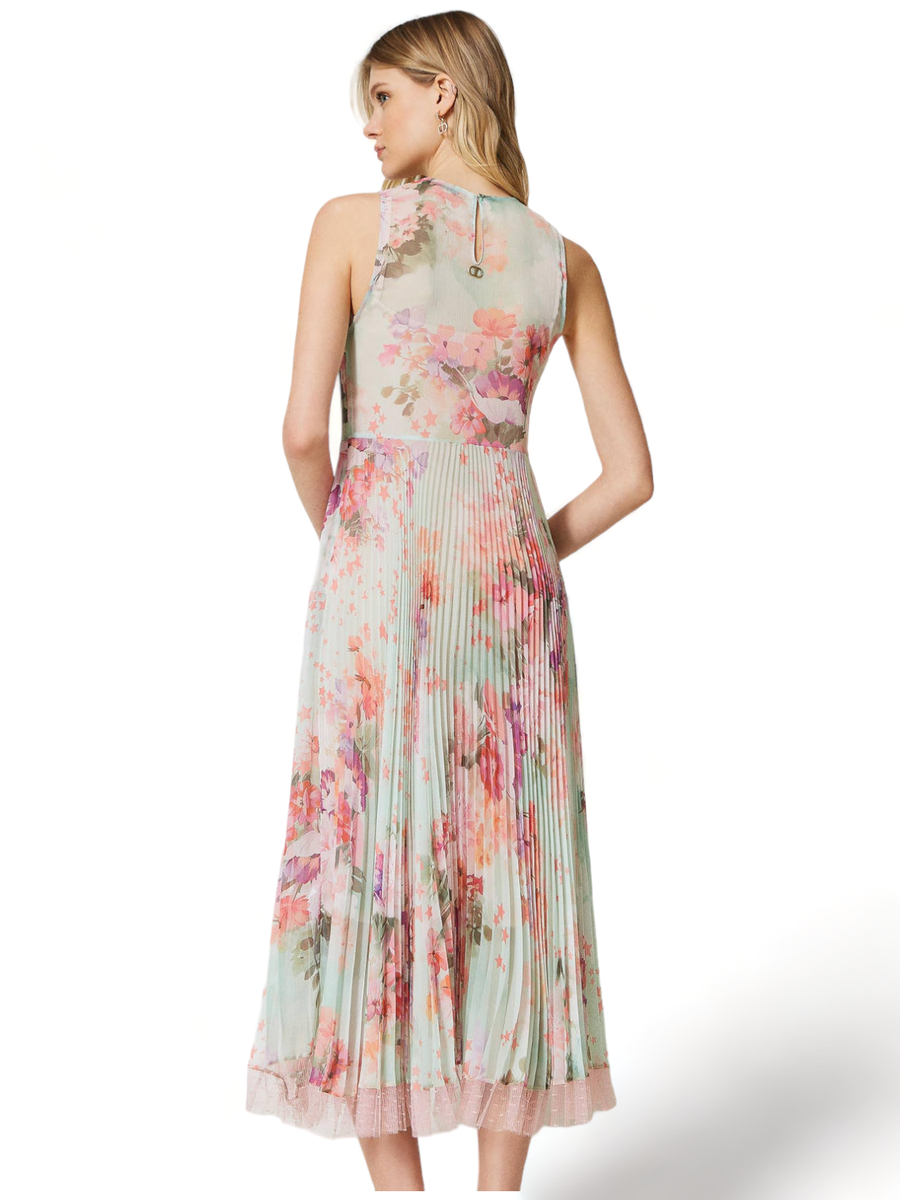 Abito longuette in creponne plissé-Abiti-Twinset-Vittorio Citro Boutique