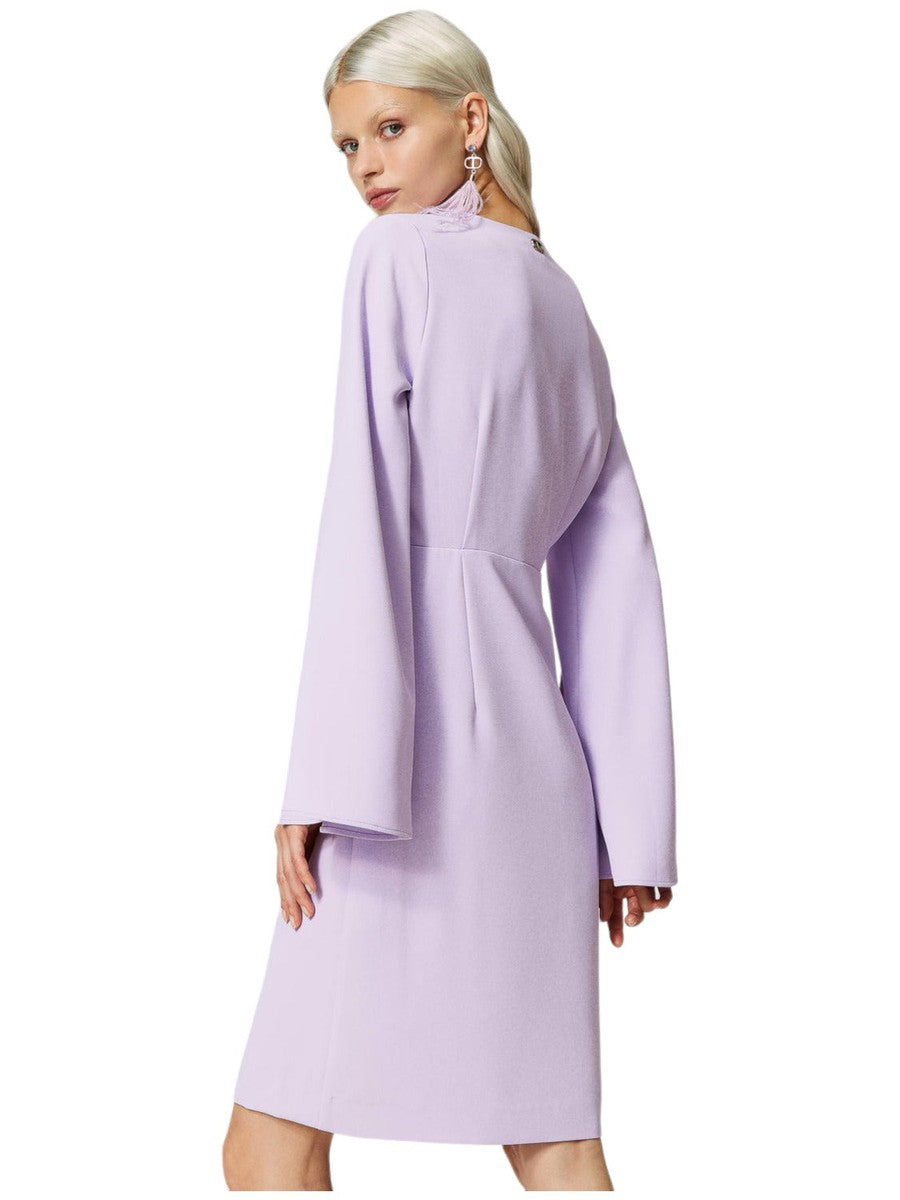 Abito corto in crêpe cady-Twinset-Abiti-Vittorio Citro Boutique
