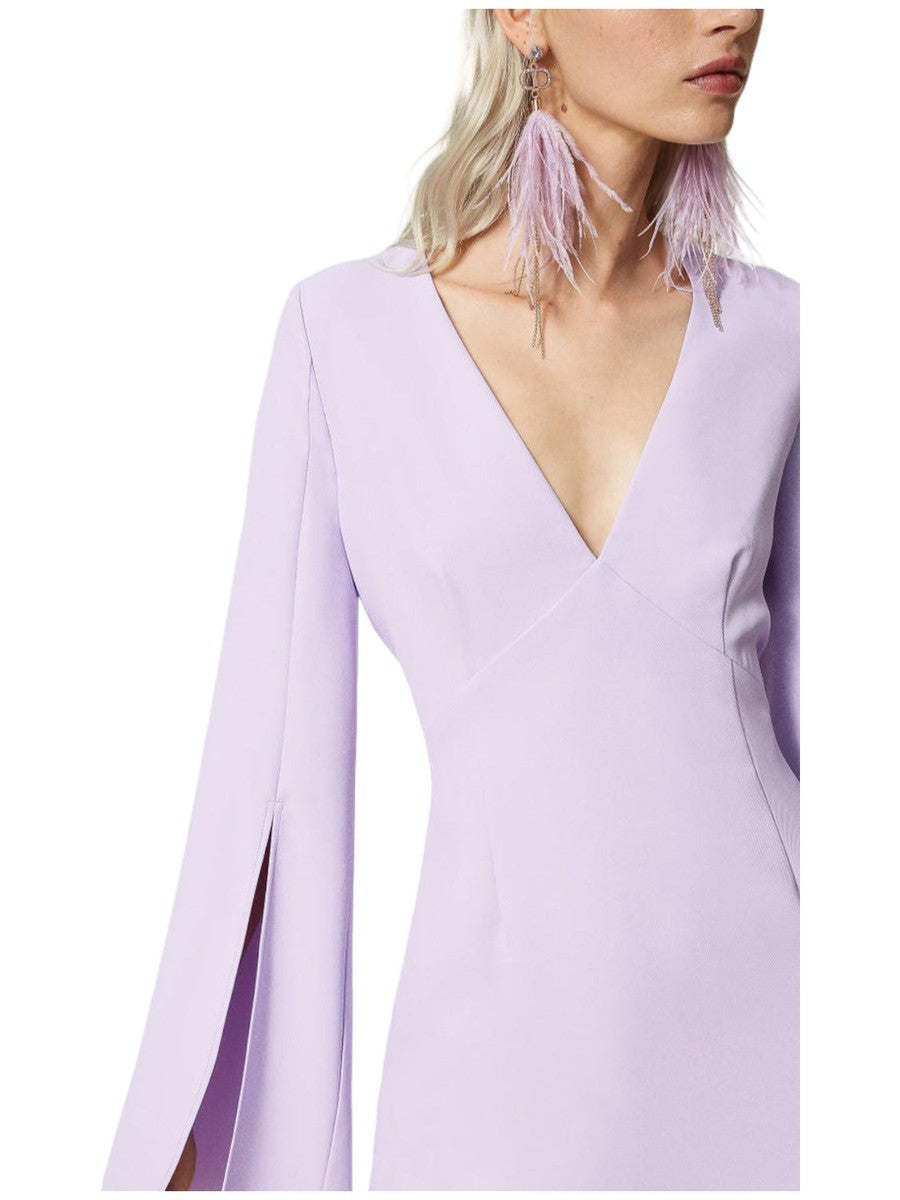 Abito corto in crêpe cady-Twinset-Abiti-Vittorio Citro Boutique