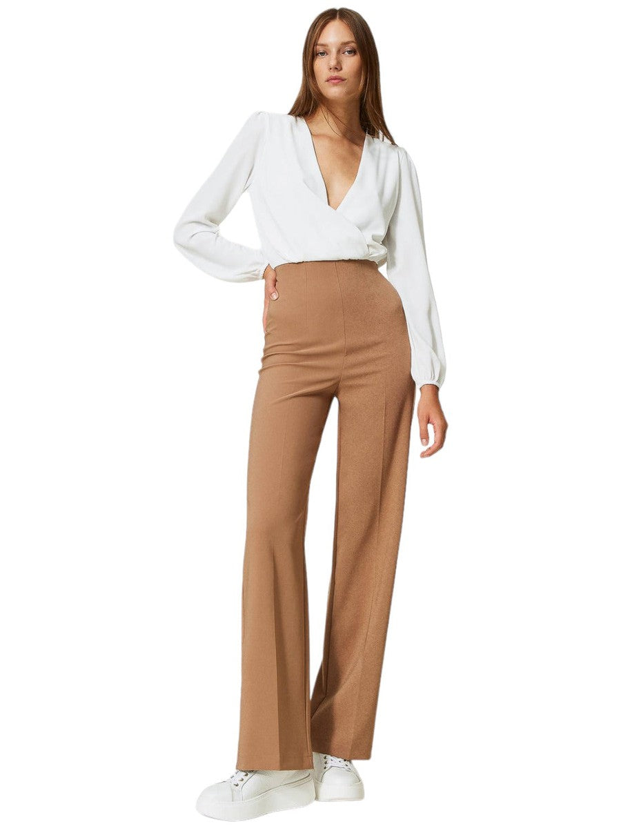 Tuta in cady e crêpe de Chine-Twinset-Abiti-Vittorio Citro Boutique