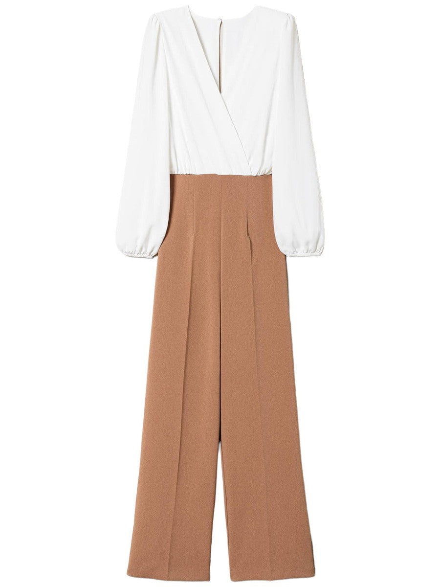 Tuta in cady e crêpe de Chine-Twinset-Abiti-Vittorio Citro Boutique