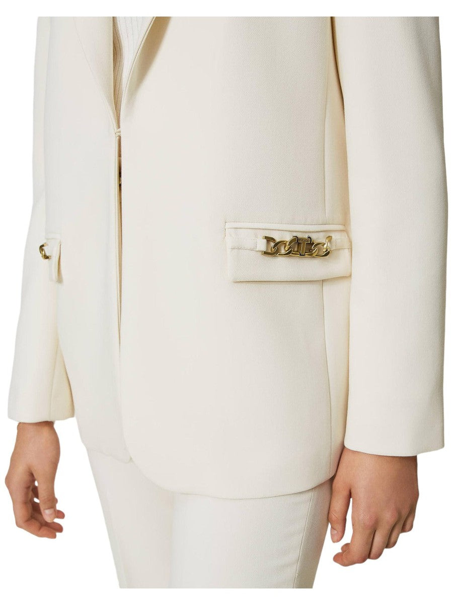 Giacca blazer con catena Oval T-Twinset-Giacche-Vittorio Citro Boutique