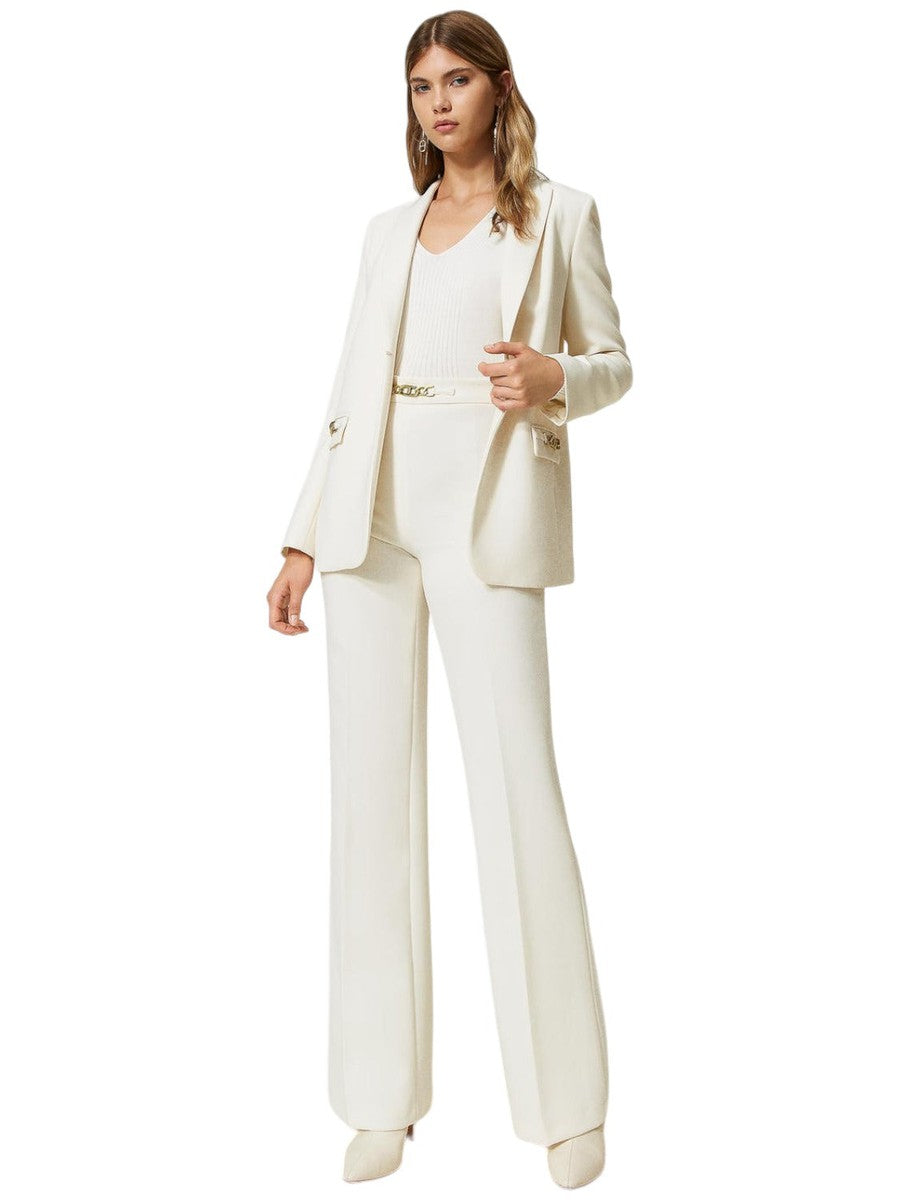 Giacca blazer con catena Oval T-Twinset-Giacche-Vittorio Citro Boutique