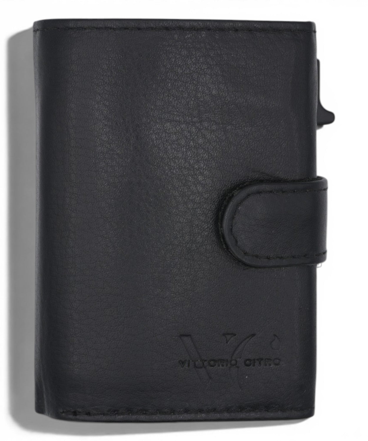 Men's Compact Leather RFID Wallet with Zip and Slide