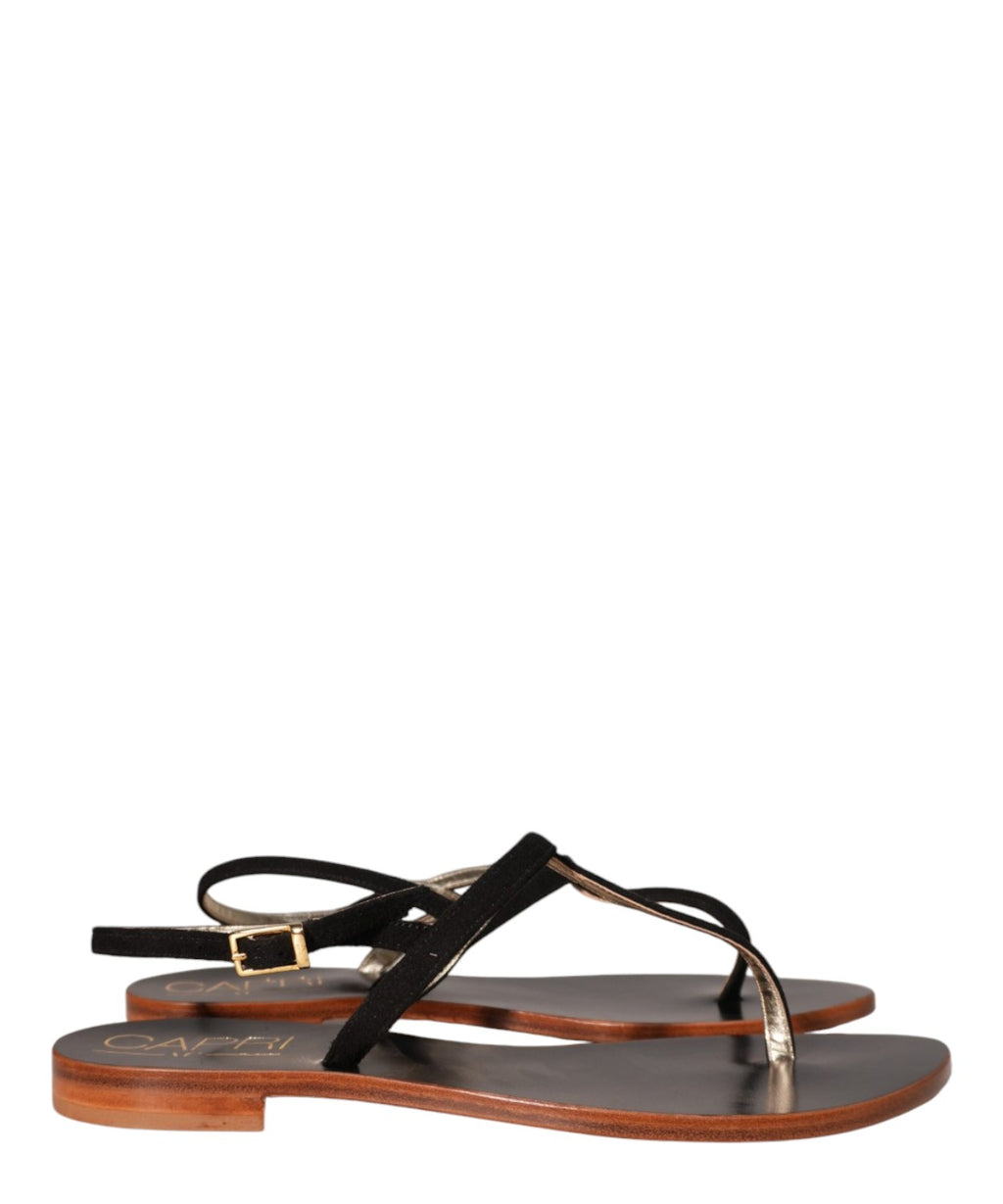 Vittorio Citro Capri Suede Leather Thong Sandal