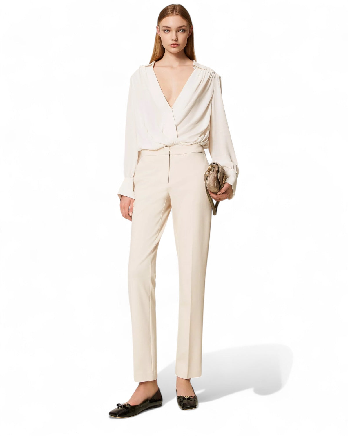 Pantaloni a Sigaretta con Piega-Twinset-Pantaloni-Vittorio Citro Boutique