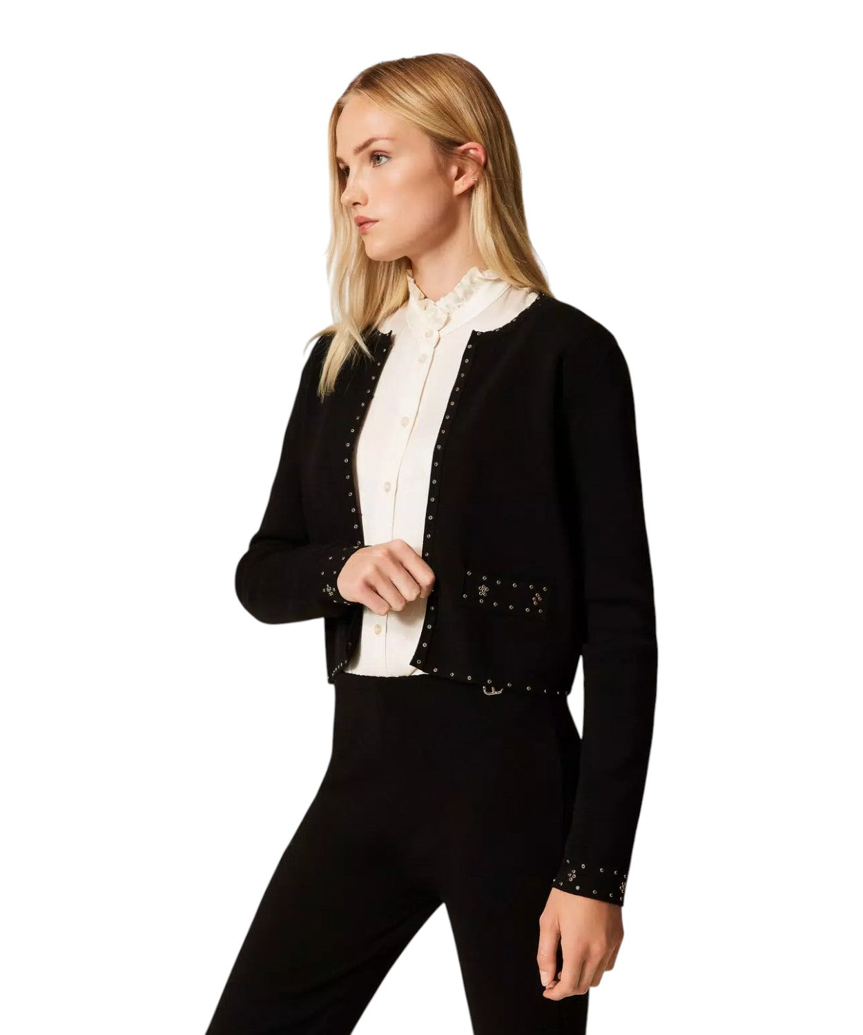 Giacca Maglia Loose Fit Donna Elegante