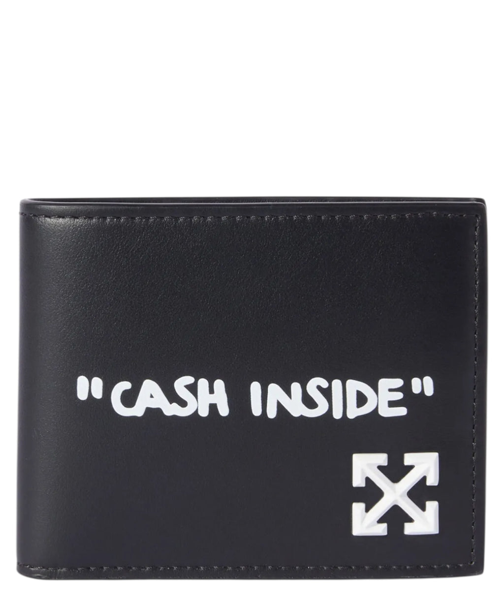 Off-White Jitney Quote Bi-Fold Leather Wallet