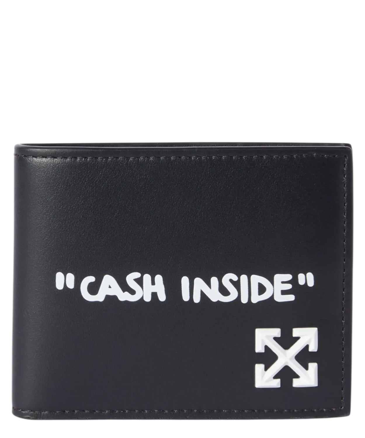 Portafoglio bi-fold Off-White Jitney Quote in Pelle