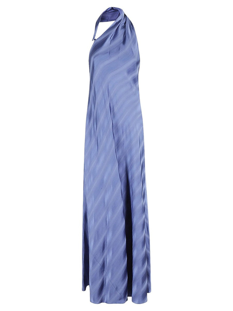 Abito lungo monospalla in viscosa jacquard-Abiti-Emporio Armani-Vittorio Citro Boutique