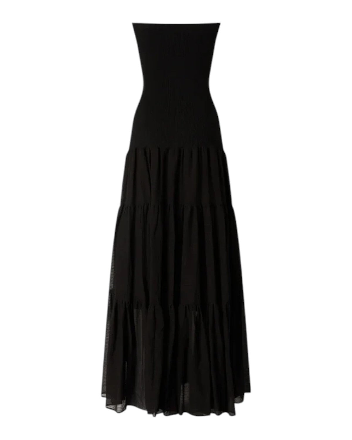 Pinko Baveno Long Sleeveless Dress in Cotton and Silk