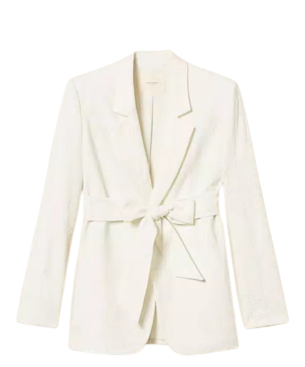 Women's Twinset Embroidered Blazer Jacket with Belt