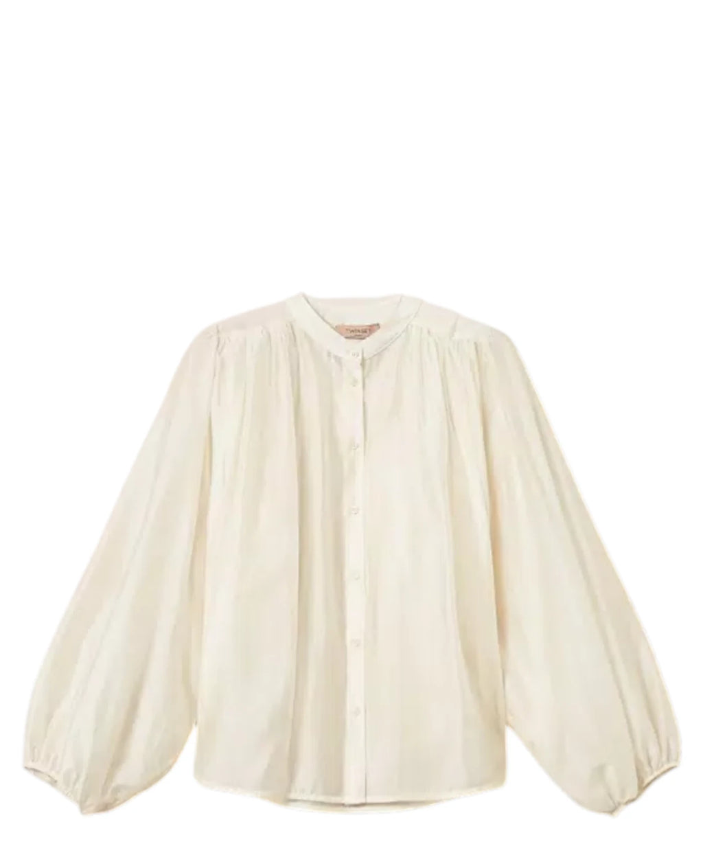 Camisa Twinset para mujer en lyocell transparente
