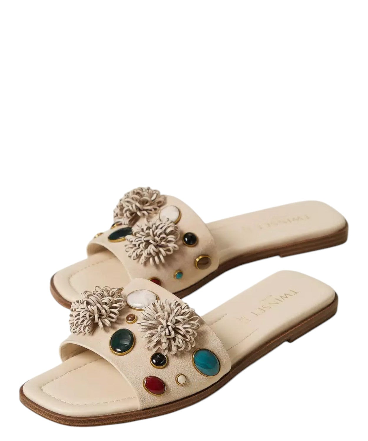 Elegant Twinset sandals with applied stones