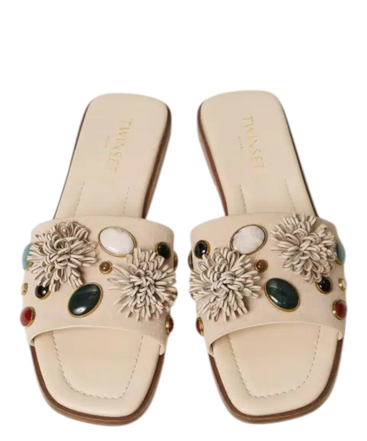 Elegant Twinset sandals with applied stones