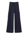 Wide Cargo Pants in Cotton Lyocell and Linen