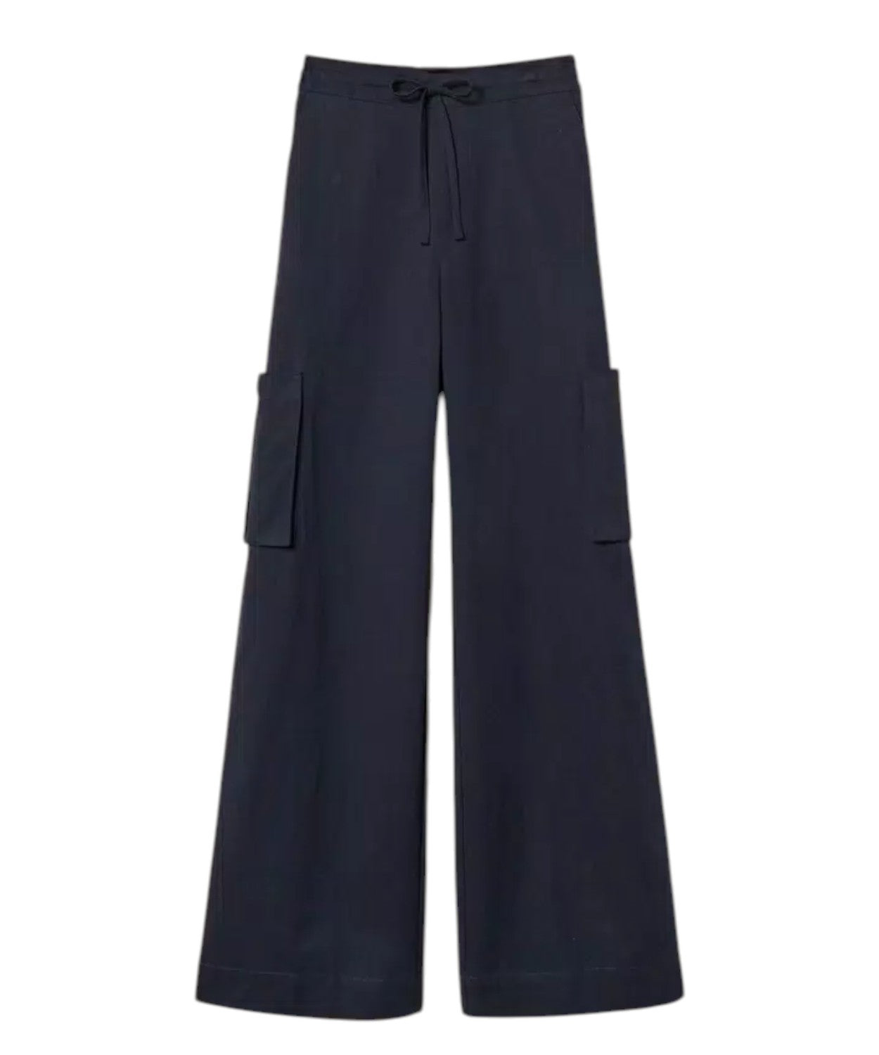 Wide Cargo Pants in Cotton Lyocell and Linen