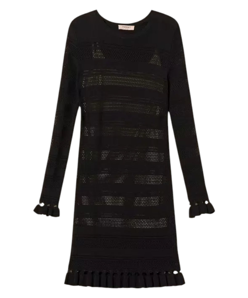 Twinset Knitted Ruffle Mini Dress