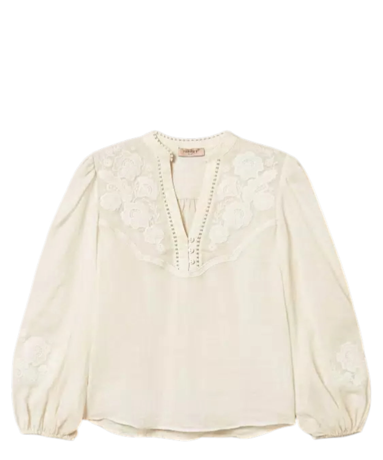 Blusa Donna in Ramiè con Ricamo Twinset