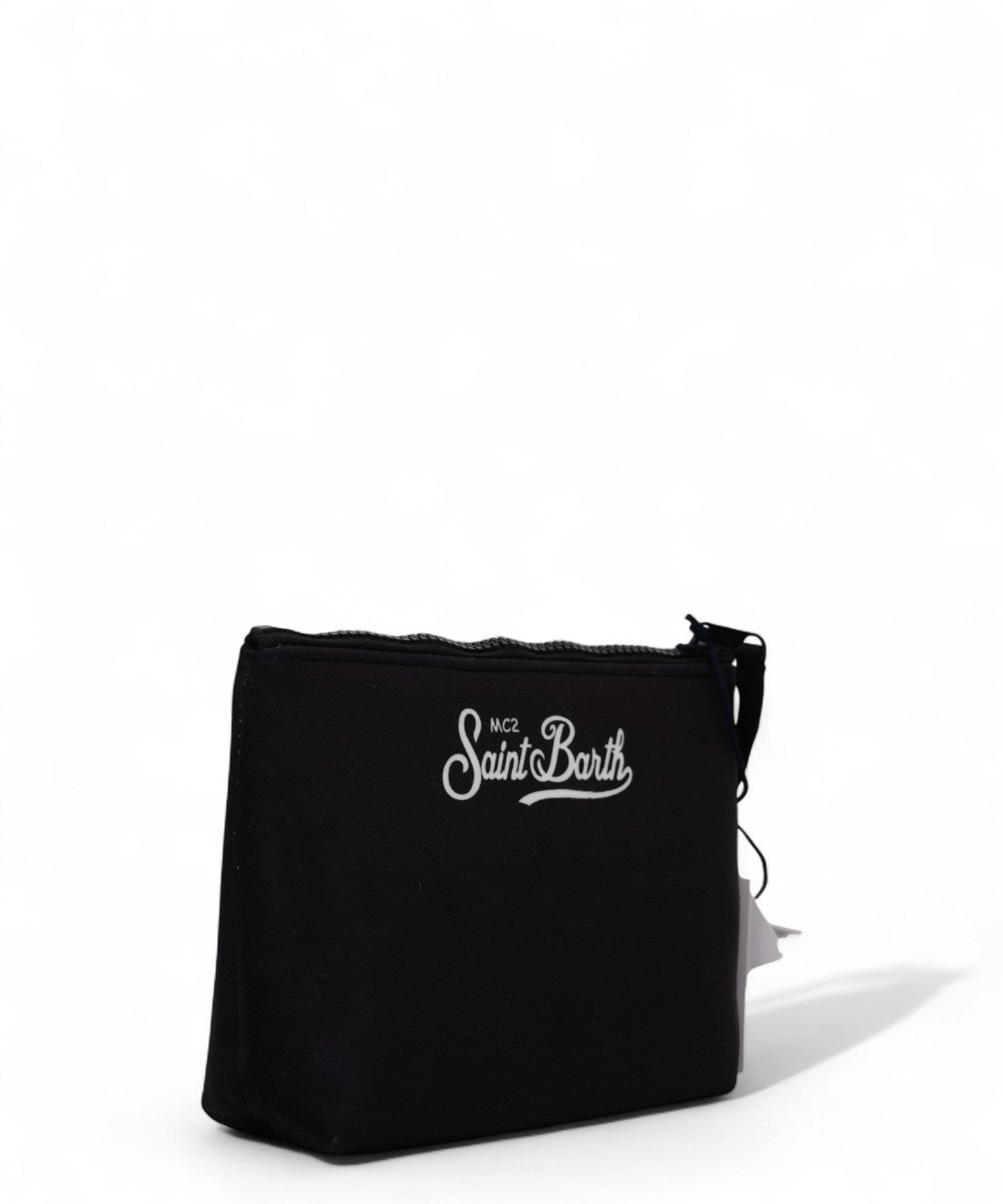 Pochette Aline con stampa St. Moritz e zip
