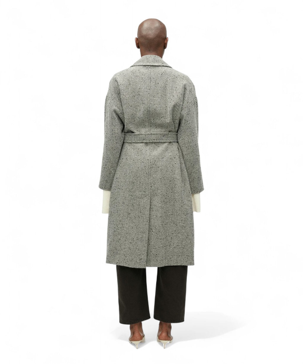 Cappotto UGHETTA Classico a Lisca di Pesce con Cintura-Marella-Cappotti-Vittorio Citro Boutique