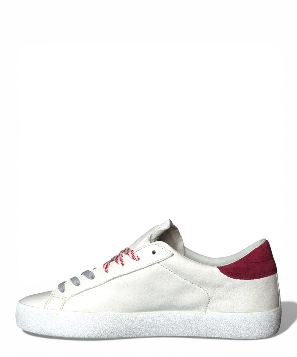 Sneakersy D.A.T.E. Hill Low Vintage Calf Ivory/Red
