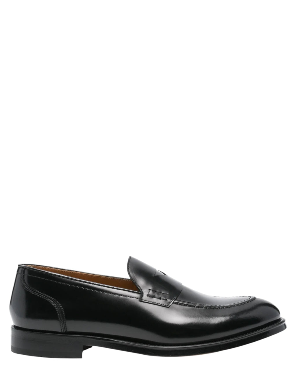 Men's Black Brushed Leather Loafers - Elegance Made in Italy