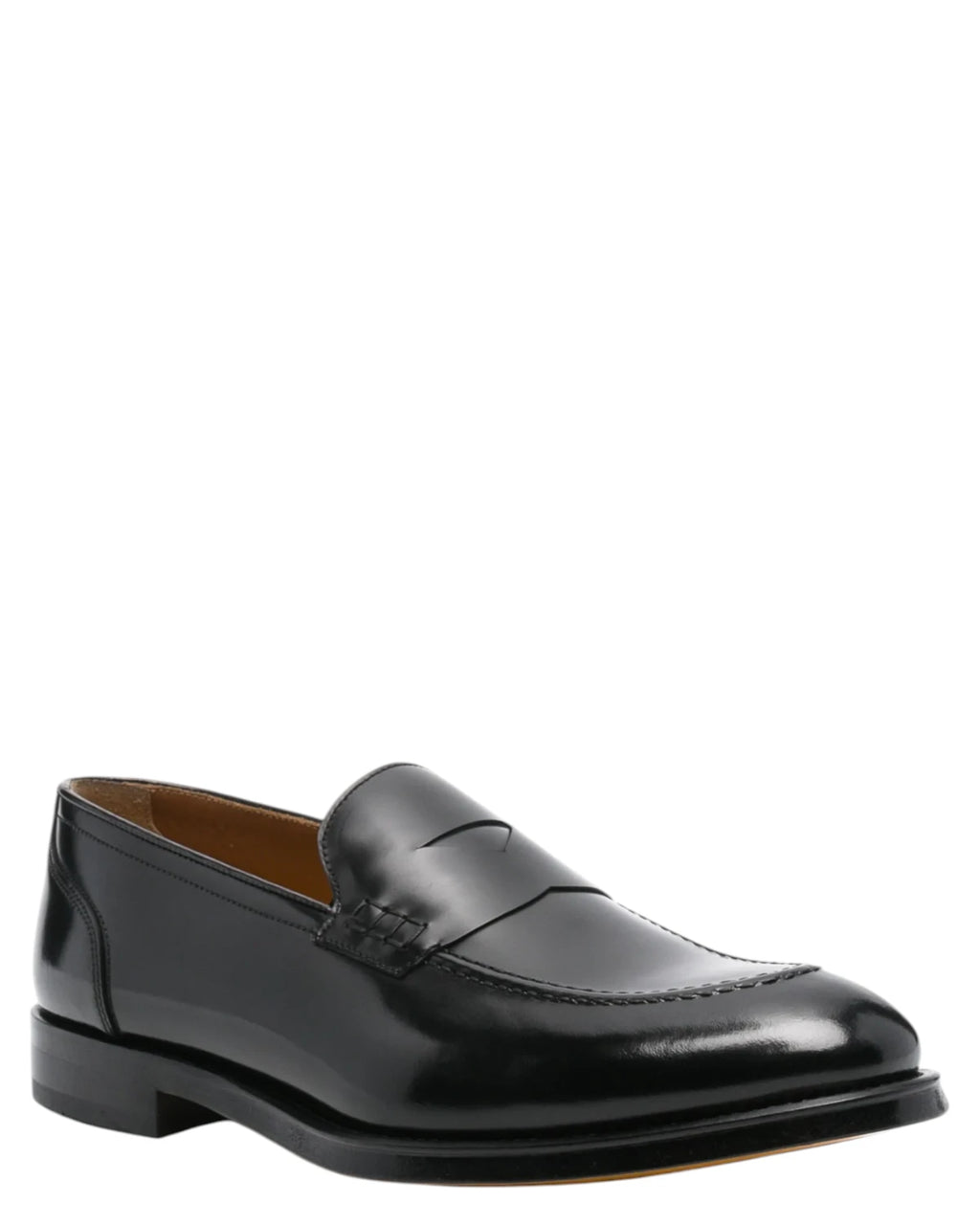 Men's Black Brushed Leather Loafers - Elegance Made in Italy