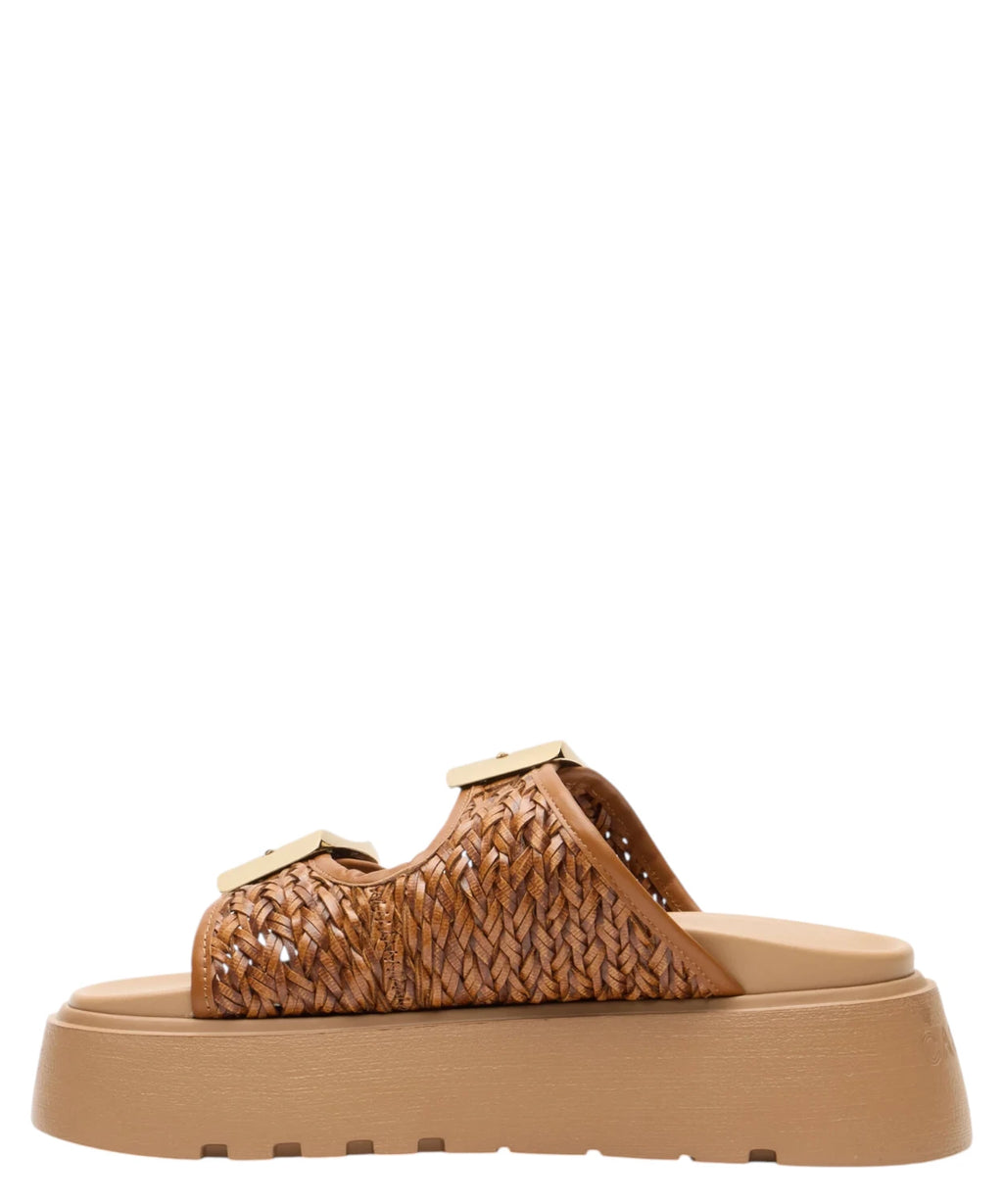 Suncity Birky Slide Donna plecione w kolorze Havanna