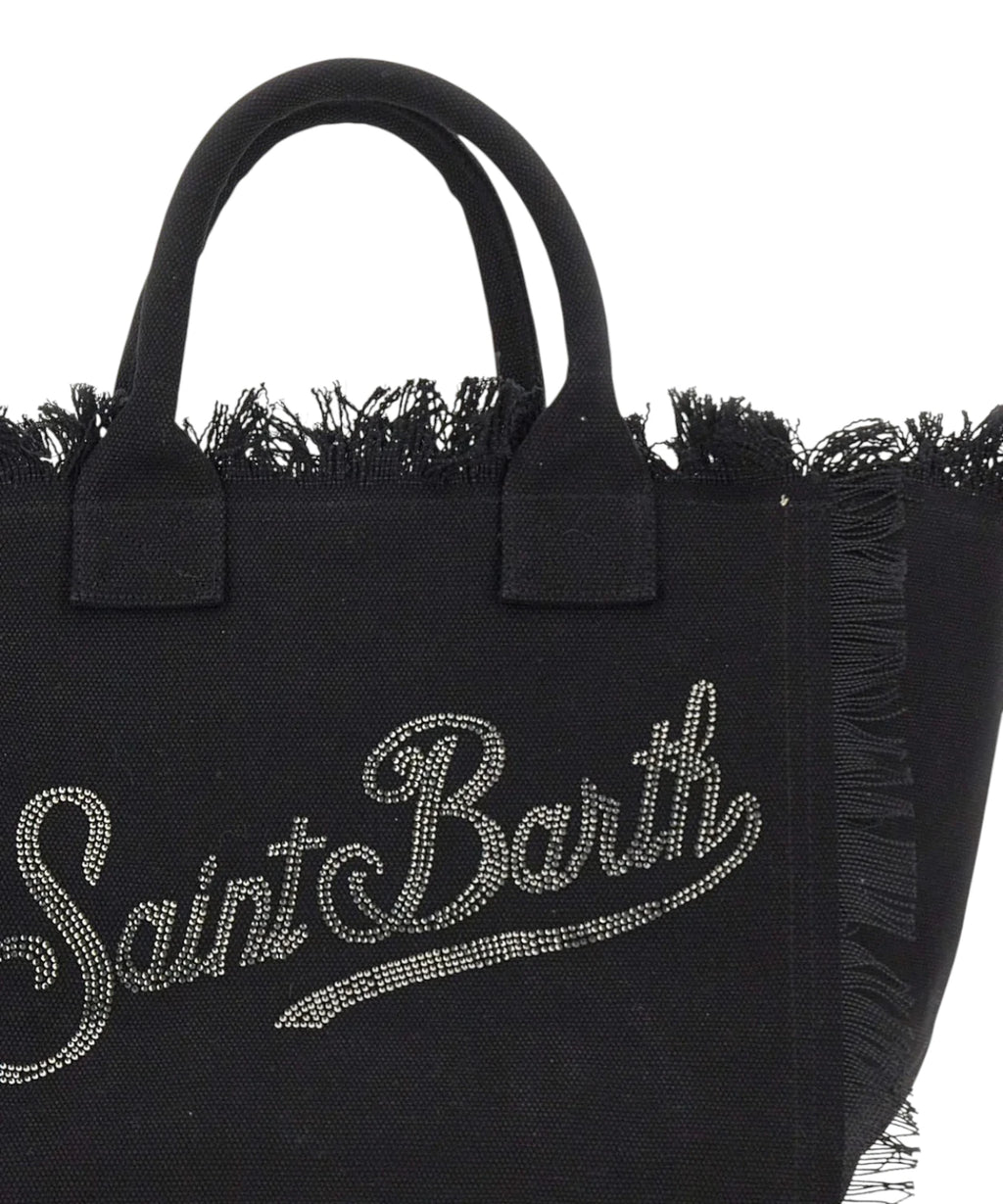 MC2 Saint Barth Borsa Vanity v plátně s logem a kamínky Strass
