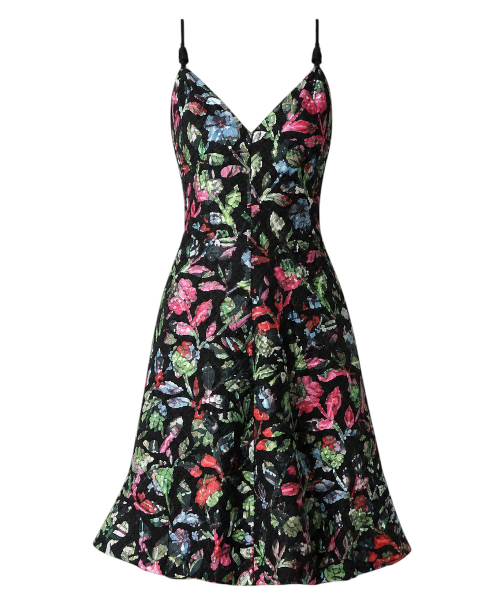 Vestido de tirantes con estampado floral Emporio Armani