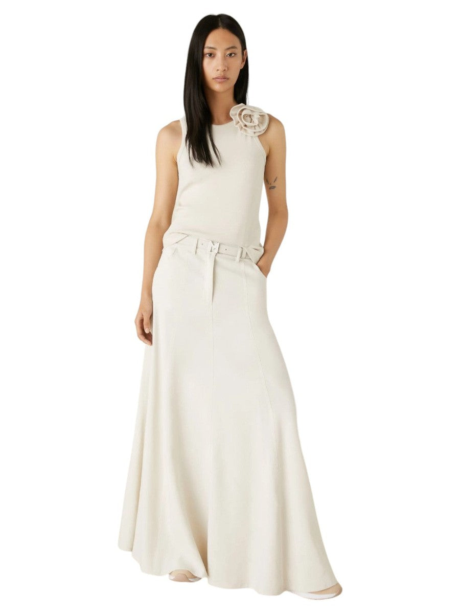 Gonna Lunga Selina in Misto Lino Stretch-Marella-Gonne-Vittorio Citro Boutique