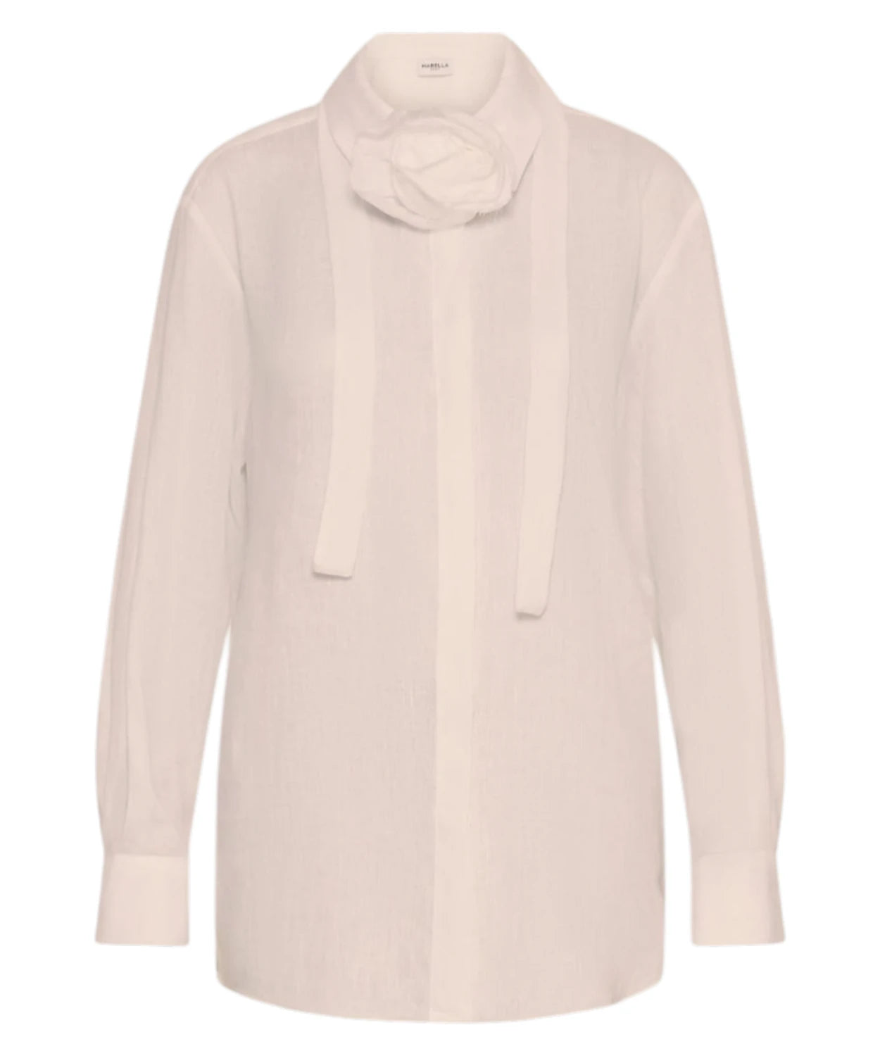 Marella EDITORE Pure Linen Shirt with Scarf