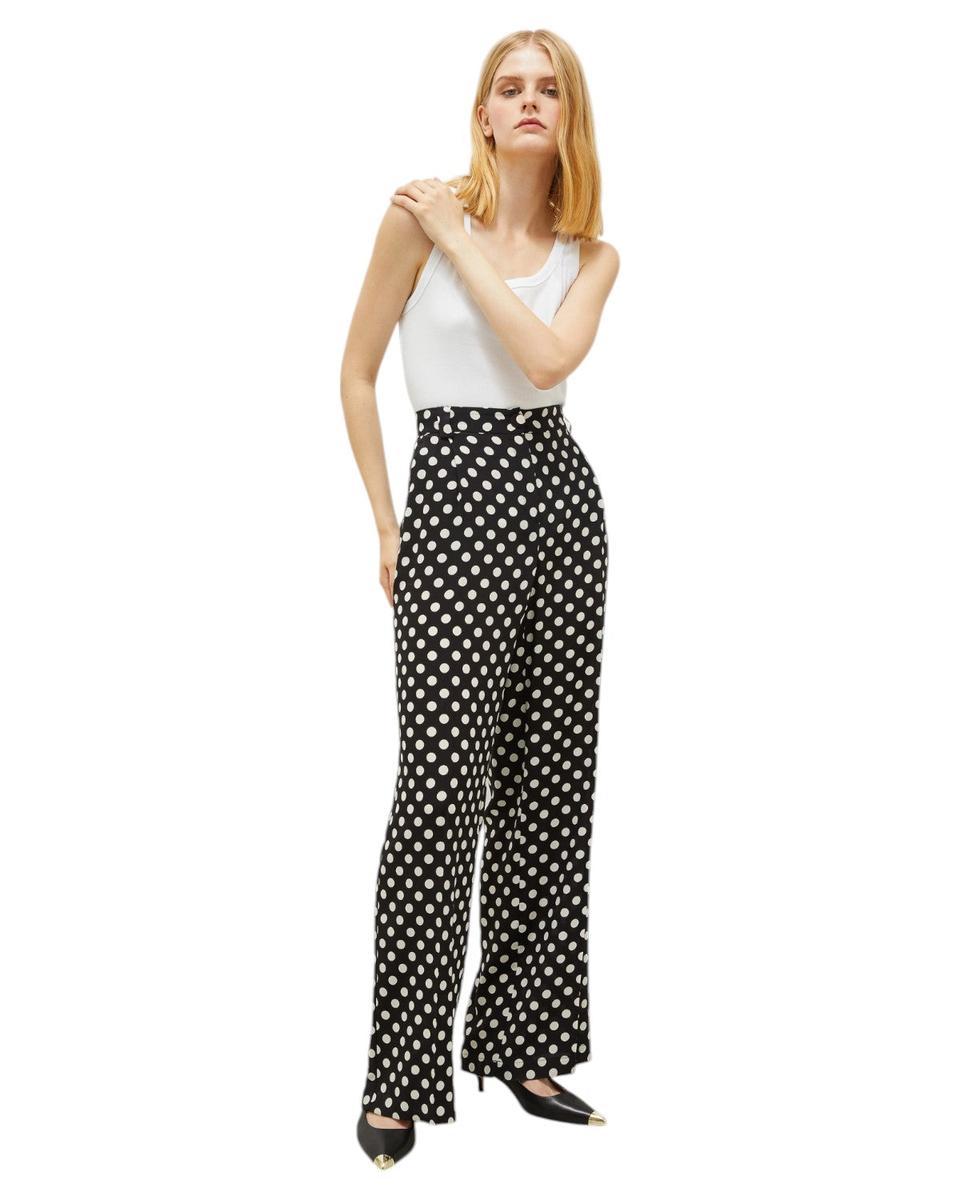 Pantalone Morbido in Seta con Stampa Foliage-Marella-Pantaloni-Vittorio Citro Boutique