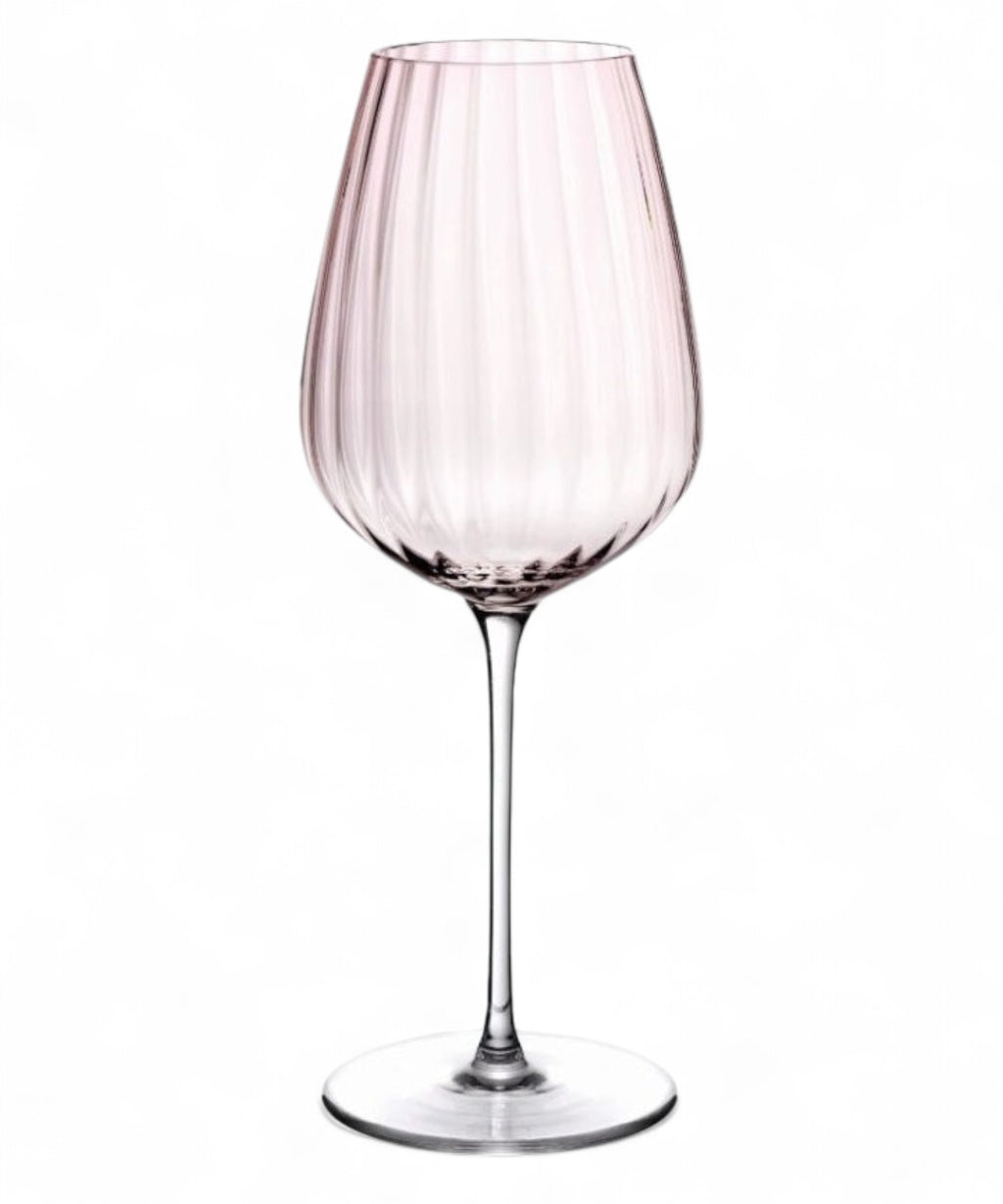 Round Up Dusty Rose Set di 2 calici per vino bianco-White wine glass-NUDE EU-Vittorio Citro Boutique