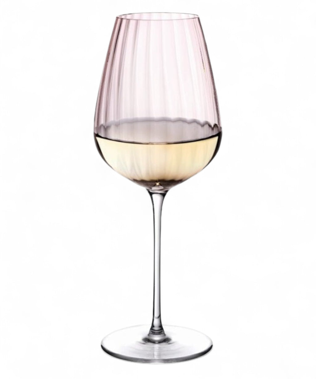 Round Up Dusty Rose Set di 2 calici per vino bianco-White wine glass-NUDE EU-Vittorio Citro Boutique