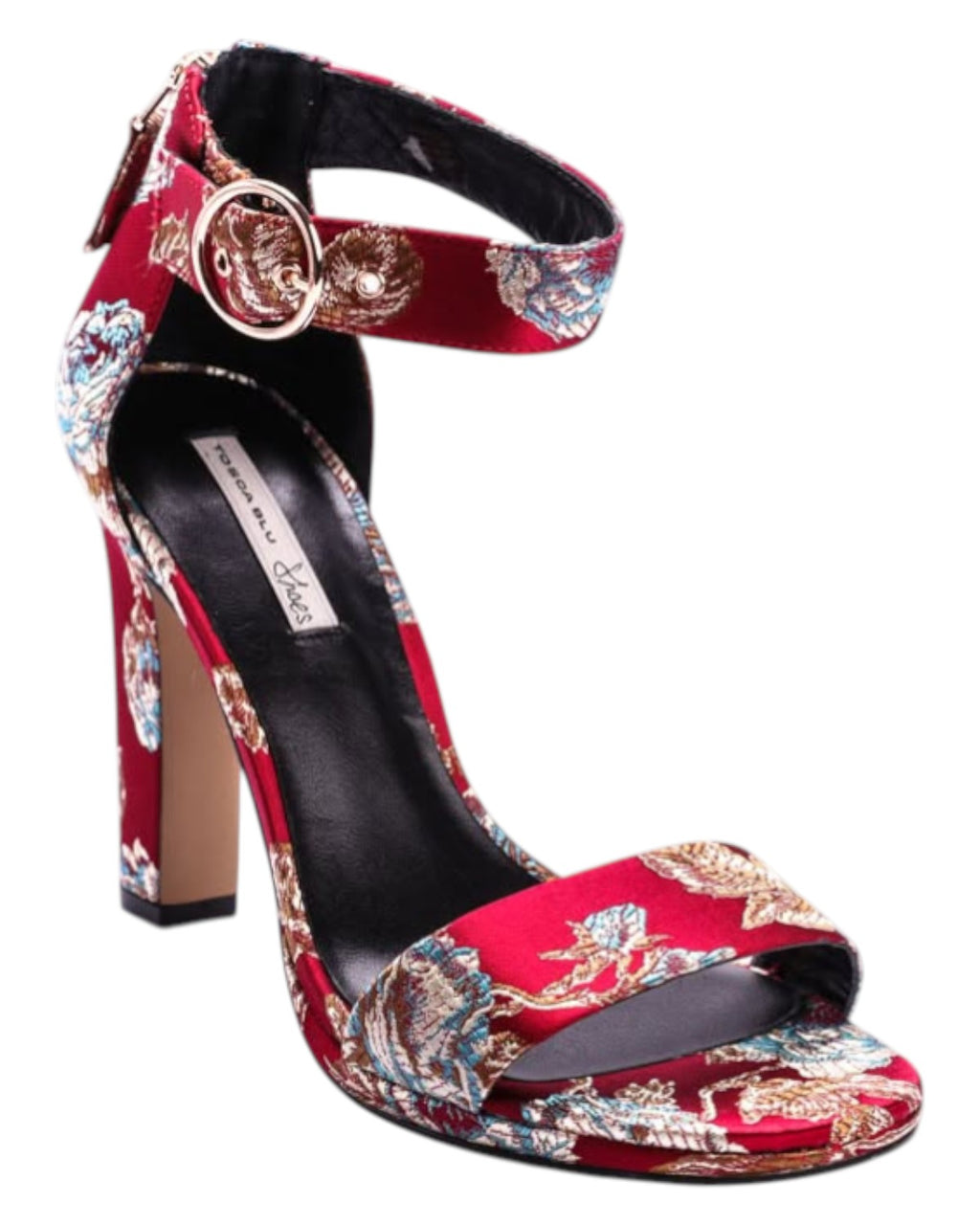 Tosca Blu Women's Twist Sandal with Heel and Ankle Strap